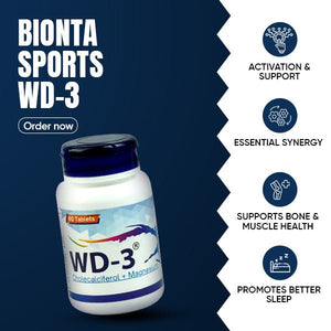 WD - 3 Magnesium + Vitamin D3 – Bone & Muscle Support Formula - Bionta Sports