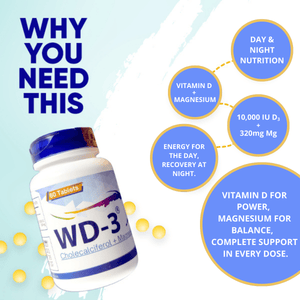 WD - 3 Magnesium + Vitamin D3 – Bone & Muscle Support Formula - Bionta Sports